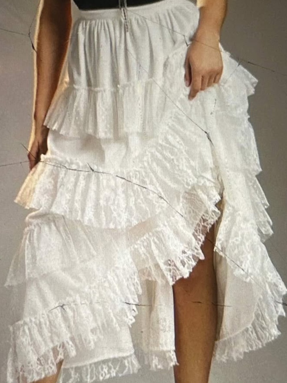 Anthropologie Forever that girl tiered lace skirt